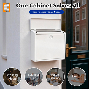 Boîte <span class=keywords><strong>aux</strong></span> <span class=keywords><strong>lettres</strong></span> murale extérieure en acier inoxydable avec serrure à clé, capacité de 12 L, pour la maison et le jardin, design allemand - Product Image 5