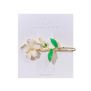 2022夏季银色水晶珍珠发夹女新娘花型发饰合金女童 - Product Image 5