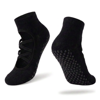 Chaussettes de yoga antidérapantes écologiques en gros avec logo personnalisé, design à sangle, pour pilates, cadeau pour femme amoureuse du yoga