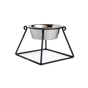 Bols pour chiens Mangeoire surélevée pour animaux de compagnie Nourriture et eau pour chat Diner Support en fer forgé - Product Image 1