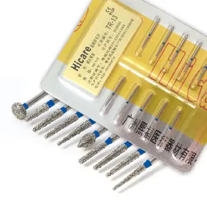 Wear-resistant BR TR Round Diamond Burs Hard Sharp Diamond Burs For Dentist Use