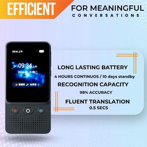 Traductor de Viaje y Estudio Portátil con IA T13, Venta al por Mayor de Fábrica, 160 Idiomas, Traducción de Voz y Fotos en Tiempo Real para Negocios - Product Image 4