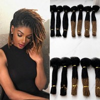 Extensions de Cheveux Humains Afro Brésiliens Vierges et Bruts 100%, Tresses au Crochet et Dreadlocks Économiques de 0,4 cm de Largeur