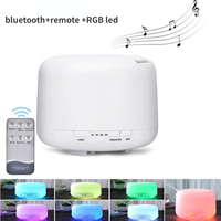 Diffuseur d'arôme 500ML avec haut-parleur APP Diffuseur d'arôme Brume Grain de bois Diffuseur d'huile d'aromathérapie 7 LED Lumière pour voiture Bureau à domicile