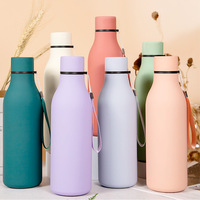 Botella Térmica de Acero Inoxidable con Impresión a Todo Color Personalizada, Botella de Agua Deportiva con Aislamiento de Doble Pared y Asa