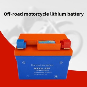 Batterie de moto universelle au lithium-ion MTL 12V 3AH Skyscraper <span class=keywords><strong>AJ1</strong></span>/YZM/KEWS/FX pour démarrage tout-terrain, placement arrière, matériau en nylon - Product Image 2
