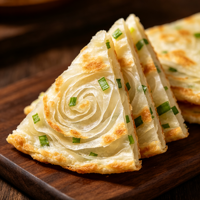 Pancakes aux Oignons Verts Surgelés de Qualité Supérieure, Prêts à Cuisiner, Croustillants, Multi-Couches, Vente en Gros, Fournisseur d'Usine OEM ODM
