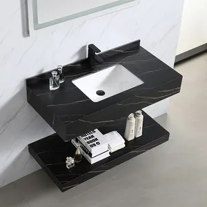 2 layers Cabinet Square Luxury Nordic Basin Cabinet Bathroom Sink For Bathroom