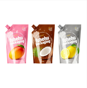 Bolsa de pie portátil personalizada de 100ml, 200ml, 300ml, para bebidas líquidas, jugo, Ketchup, pero embalaje, bolsa de pie con boquilla - Product Image 6