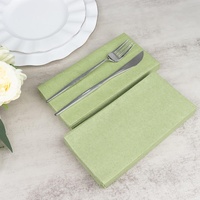 Serviette de table de couleur vert sauge de haute qualité serviettes de fabricant de papier Airlaid