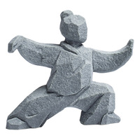 Nouvelle figurine créative en pierre d'inspiration Tai Chi Kung Fu Wuxia de style chinois, ornement pour animal de compagnie de thé, décoration de table de thé pour la maison et le bureau, finition soignée