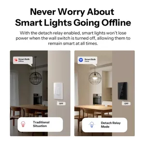 Sonoff T6 Negro TX Gen2 10A 240V Interruptor de Pared Táctil Inteligente Matter con Relé Desmontable, Interruptor Nocturno Ajustable, Localizador, Ecosistema <span class=keywords><strong>Apple</strong></span> - Product Image 6