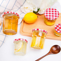 Pot en verre à couvercle vichy rouge multi-capacités, hermétique, pour confiture, miel, fruits confits, récipient de cuisine