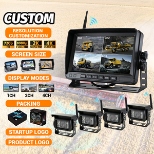 Kit Sistema di Monitoraggio con Telecamera Wireless per Sicurezza Auto, Telecamera Posteriore 4CH con Schermo da 7 Pollici MDVR per Autobus, Camion, Camper e Rimorchi - Product Image 2