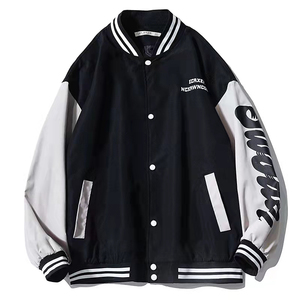 เสื้อแจ็กเก็ตเบสบอลสำหรับผู้<span class=keywords><strong>ชาย</strong></span>เสื้อโค้ทแบบฮิปฮอประบายอากาศได้ดีคลาสสิกสุดเจ๋ง - Product Image 3