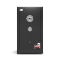 Caja Fuerte de Acero Estilo Nórdico Chen Guang Negra/Dorada con Luz LED, Cerradura Digital Electrónica y Huella Dactilar Biométrica para Seguridad en el Hogar
