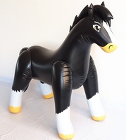 Modelo de Caballo Inflable Gigante de PVC Negro Personalizado para Publicidad, Modelo de Plástico Resistente para Montar a Caballo