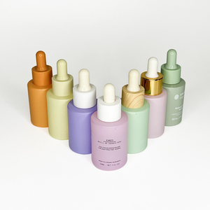 Lussuoso Flacone Contagocce in Vetro Rosa da 30ml per Siero Cosmetico, Olio per Capelli ed Essenze - Product Image 5