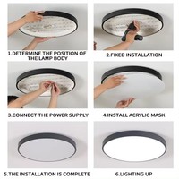 Vente chaude suspension de bureau led suspension lampe intérieure circulaire noir et blanc plafond doublure garages lumières carrées