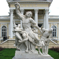 Statue d'Apollon en marbre naturel sculptée à la main, sculpture classique de figure masculine grecque, ornement intérieur/extérieur