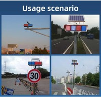 Balise de sécurité solaire extérieure étanche à LED rouge clignotante, avec trépied et fixation sur colonne réfléchissante, pour cône de signalisation