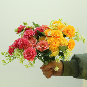 Fleurs artificielles <span class=keywords><strong>Hibiscus</strong></span> Rose pour mariage, <span class=keywords><strong>bouquet</strong></span> de <span class=keywords><strong>mariée</strong></span>, vente chaude, fleurs artificielles en gros pour la décoration de la maison et de mariage - Product Image 4