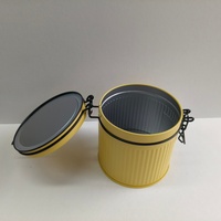 Boîte de rangement en fer pour grains de café et biscuits, en fil d'acier coloré personnalisé, de qualité alimentaire, avec fermeture sécurisée, conteneur en aluminium de haute qualité