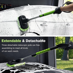 Fregona de microfibra para lavado de coches con mango largo, cepillo de lavado sin arañazos, Kit de limpieza de coches para RV Truck Camper - Product Image 4