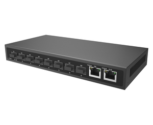 Commutateur réseau de sécurité Gigabit tout optique 8 ports optiques SFP 1000M + 2 ports RJ45 Ethernet 1000M - Product Image 1