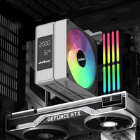 Jieshuo 4 Heat Pipe CPU Cooling Cooler Aluminium Radiator Cooler Fan pour Intel AMD Socket LGA115X Digital Display ARGB