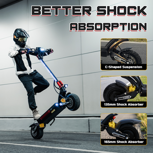 สำหรับ Raptor2 มอเตอร์คู่ พร้อมยางขนาด 10 นิ้ว ความเร็วสูง พับได้ ระบบกันสะเทือนเต็มรูปแบบ กันน้ำ แบตเตอรี่ 30Ah สำหรับผู้ใหญ่ ความทนทานสูง - Product Image 3