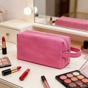 Waffle Fabric Makeup <b>Large</b> Capacity Travel Toiletry Portable Wholesale Cosmetic Storage <b>Bag</b> - Product Image 1
