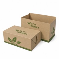 Emballage alimentaire biodégradable écologique, logo personnalisé, boîte à emporter pour poulet frit, nuggets, ailes, frites, avec poignée