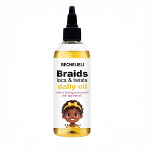 Aceite para Trenzas de Marca Privada para Niños, Productos Naturales para el Cabello Rizado con Infusión Herbal, Prevención de la Caída del Cabello para Bebés, Niños Pequeños, Niños y Niñas - Product Image 1