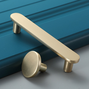 Modern Zinc Alloy Drawer Handles Bar Shape <b>Black</b> Silver Gold Wardrobe <b>Door</b> <b>Knobs</b> Durable Installation - Product Image 2