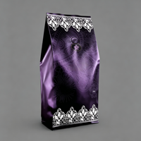 Sac d'emballage pour café avec une subtile finition métallique, fond plat, doublure en aluminium, design à déchirure facile, adapté à l'emballage du café