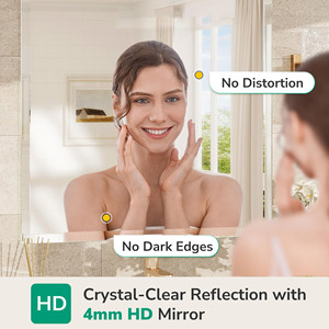 Hot Bán Kinh Điển Hiện Đại Kính Không Khung Phòng Tắm Gương Với 4.0Mm <span class=keywords><strong>Beveled</strong></span> Cạnh Tường Hình Chữ Nhật Gương - Product Image 3