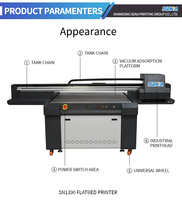 Impresora plana de inyección de tinta UV SN-1390 de última generación con cámara CCD automática para monedas, logotipos, botellas de acrílico, PVC, carteles, fundas de teléfono