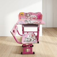 Table et chaises d'étude ergonomiques pour enfants, personnalisables par le fabricant, avec matériau en panneau de densité, design multifonctionnel pour les enfants