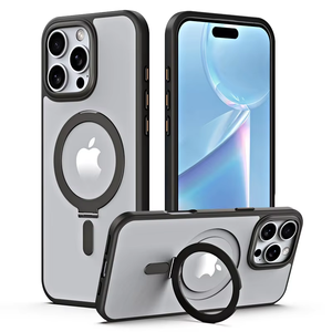 Mới Đến Điện Thoại Di Động Trường Hợp Đối Với iPhone 14 15 16 17 Pro Max Chống Sốc Pha Lê Rõ Ràng Minh Bạch Magnetic Bìa Trường Hợp Với Đứng - Product Image 5