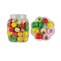 Bonbons gélifiés halal, doux et moelleux, en forme d'œil de fruit, faible MOQ, faible teneur en sucre, saveur sucrée, chewing-gum en vrac, emballage en bouteille