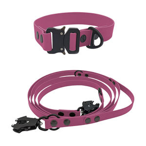 Hebilla de Metal de liberación rápida ancha táctica resistente al agua recubierta de goma PVC correas <span class=keywords><strong>collar</strong></span> de perro y conjunto de correa - Product Image 3