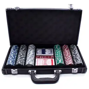 Custodia in alluminio personalizzata all'ingrosso in fabbrica ABS Set di Chip da Poker 300 da casinò di lusso personalizzato
