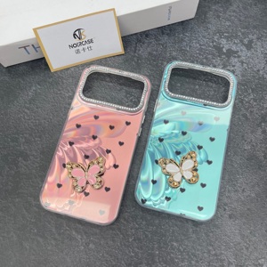 Coque de téléphone 3D papillon scintillant pour <span class=keywords><strong>Redmi</strong></span> <span class=keywords><strong>Note</strong></span> <span class=keywords><strong>12</strong></span> 13 Pro Plus, coque de protection brillante pour iPhone 13 15 Pro Max 6,7 pouces, mignonne - Product Image 3