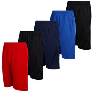 Men's Elastic Waist Knitted <b>Mid</b> Two-<b>Layer</b> Casual Sports Shorts 2-in-1 Quick Dry Breathable Athletic Running Shorts Custom Logo - Product Image 2