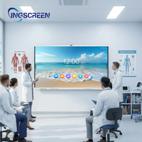Écran interactif intelligent INGSCREEN AI 4K UHD avec projection sans fil, capteur de lumière et gradation DC pour la protection des yeux