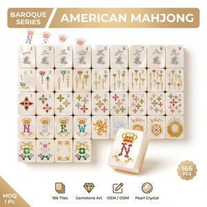 Offre Spéciale : Ensemble de Tuiles de Mahjong Américain de Luxe Personnalisé <span class=keywords><strong>en</strong></span> Acrylique à Texture Pierre Précieuse, 166 Pièces, pour Club et Casino - Product Image 2