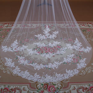 Voile de fuite en os de voiture de trois mètres de fil de maille douce de haute qualité avec peigne en métal monocouche Plus pour voiles de mariée - Product Image 3