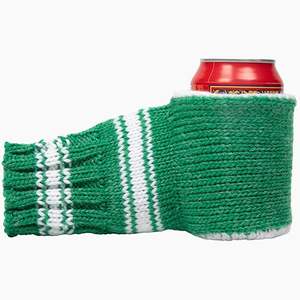 Gants de bière à rayures 100% Acrylique Bière Cosy Mitten Gants Tricoté Cousu Boisson Mitt Holders Can - Product Image 2