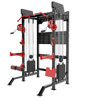 Rack de musculation multifonctionnel Freeman Steel Power Rack Smith Machine - Machine d'exercice tout-en-un, rack à squats multifonctionnel, cage de musculation